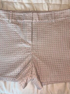 LOFT Light Pink Textured High-Rise Shorts
